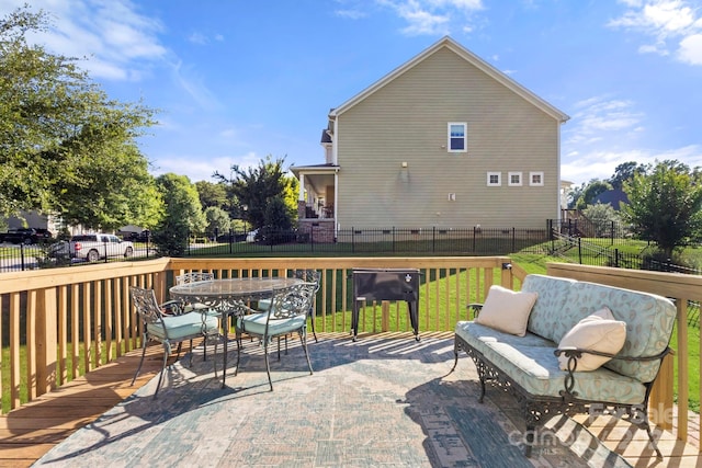 2005 Brightflower Ln, York, SC 29745 - view of patio / terrace with outdoor dining area, a grill, and a deck
