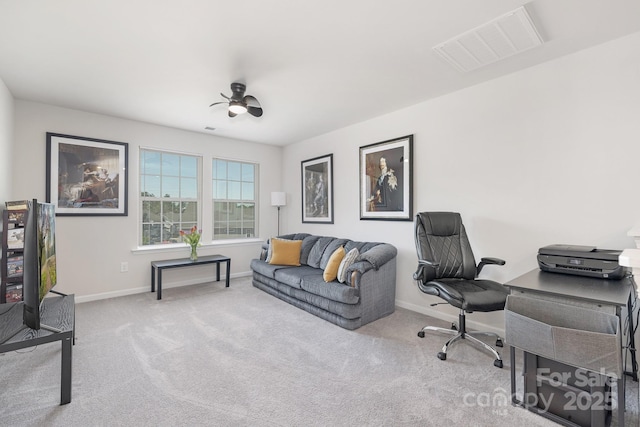 3013 Whipcord Dr, Waxhaw, NC 28173 - carpeted office featuring baseboards and a ceiling fan