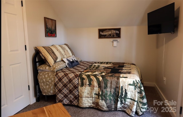 1594 High Valley Way, Lenoir, NC 28645 - carpeted bedroom featuring vaulted ceiling and baseboards