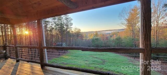 1594 High Valley Way, Lenoir, NC 28645 - view of deck at dusk