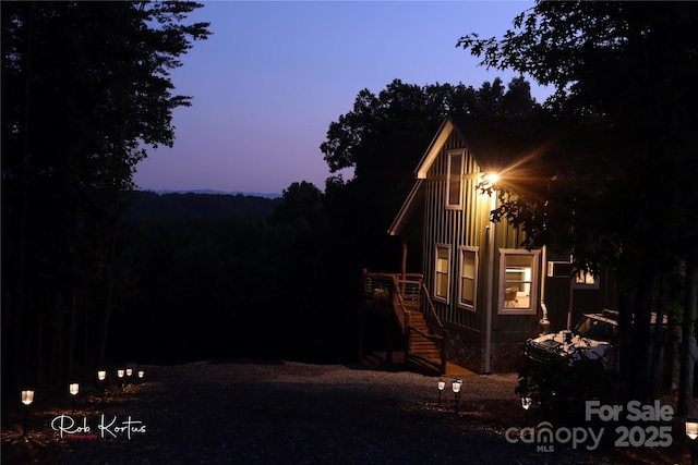 1594 High Valley Way, Lenoir, NC 28645 - view of side of home featuring a deck and stairway