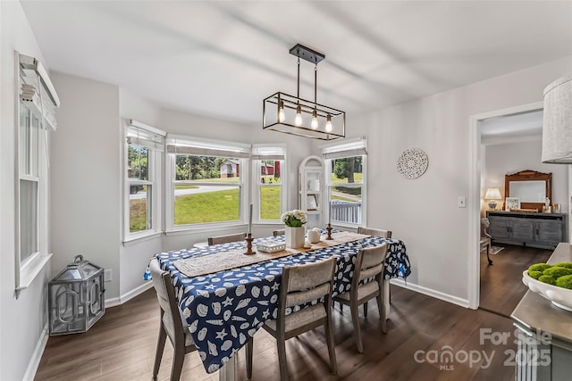 207 Jacksons Run, Morganton, NC 28655 - dining area featuring dark wood-style floors and baseboards