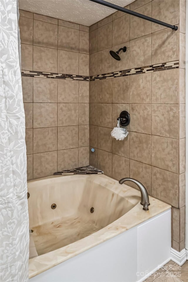 207 Jacksons Run, Morganton, NC 28655 - full bathroom with a combined bath / shower with jetted tub and tile patterned flooring