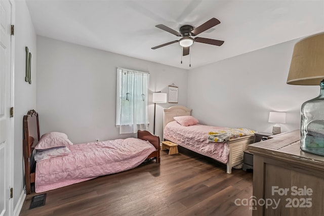 207 Jacksons Run, Morganton, NC 28655 - bedroom with dark wood-type flooring and ceiling fan