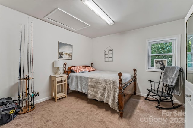 207 Jacksons Run, Morganton, NC 28655 - bedroom with light carpet and attic access