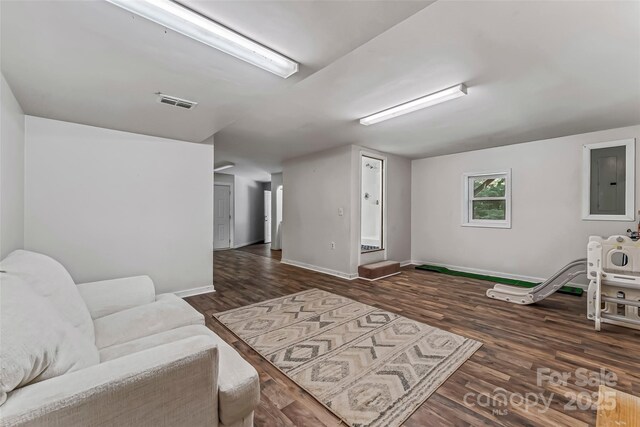 207 Jacksons Run, Morganton, NC 28655 - living room with wood finished floors and electric panel