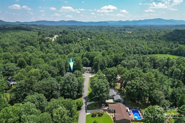 207 Jacksons Run, Morganton, NC 28655 - drone / aerial view of a forest and a mountain backdrop
