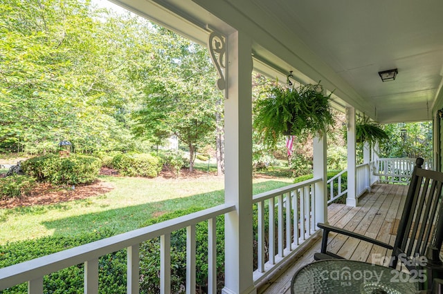14409 Hackamore Dr, Matthews, NC 28105 - porch featuring a lawn