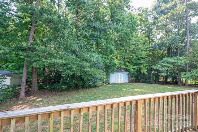 14409 Hackamore Dr, Matthews, NC 28105 - view of yard with a storage unit
