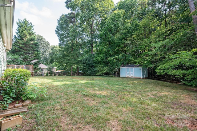 14409 Hackamore Dr, Matthews, NC 28105 - view of yard with a storage shed
