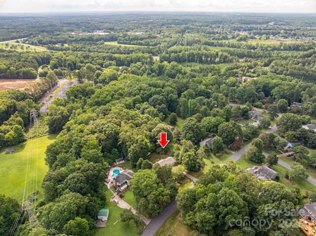 14409 Hackamore Dr, Matthews, NC 28105 - aerial view of a heavily wooded area