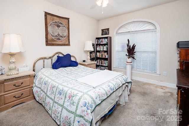 122 Hazeltine Ct, Salisbury, NC 28144 - bedroom featuring light carpet and a ceiling fan