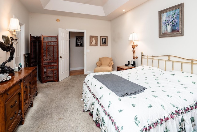 122 Hazeltine Ct, Salisbury, NC 28144 - carpeted bedroom with baseboards and a tray ceiling