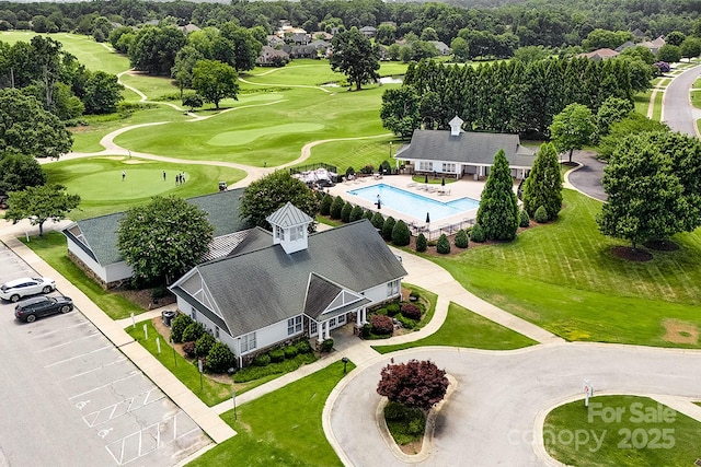 122 Hazeltine Ct, Salisbury, NC 28144 - aerial view of a pool and a golf course