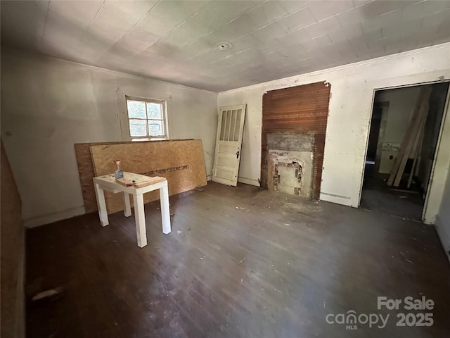 301 Weant St, Salisbury, NC 28144 - unfurnished room with wood finished floors and a fireplace