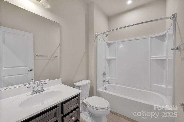 2004 Dornoch Rd, Tega Cay, SC 29708 - bathroom with vanity, shower / tub combination, and tile patterned floors