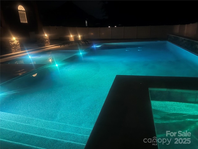 3005 Monterrey Ln, Monroe, NC 28110 - view of pool at twilight