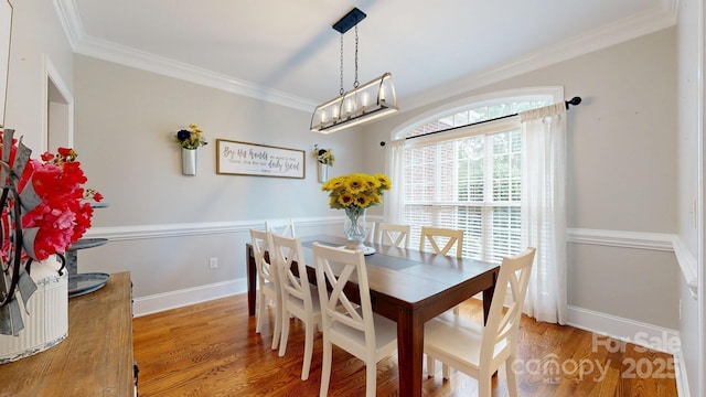 3005 Monterrey Ln, Monroe, NC 28110 - dining room with ornamental molding and light wood-style flooring