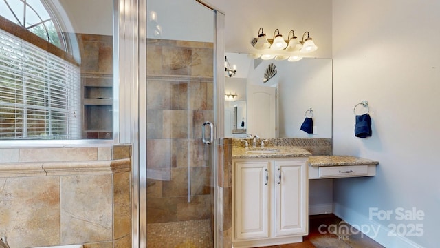 3005 Monterrey Ln, Monroe, NC 28110 - full bath featuring vanity and a shower stall