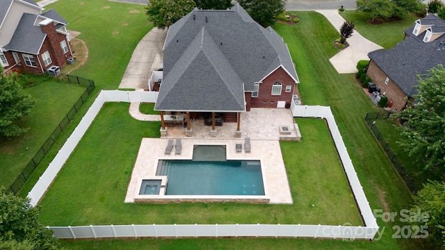 3005 Monterrey Ln, Monroe, NC 28110 - aerial view of property and surrounding area with a pool area