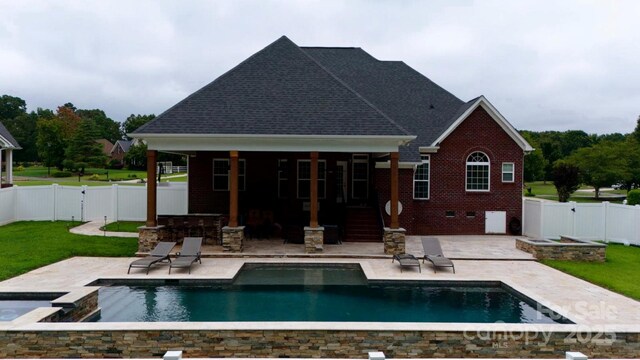 3005 Monterrey Ln, Monroe, NC 28110 - view of swimming pool with a patio area and a fenced backyard