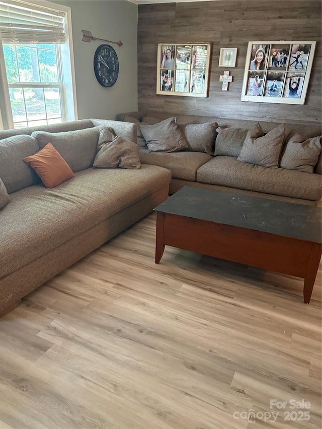 120 Thyme Ln, Statesville, NC 28677 - living area with wood finished floors and wooden walls