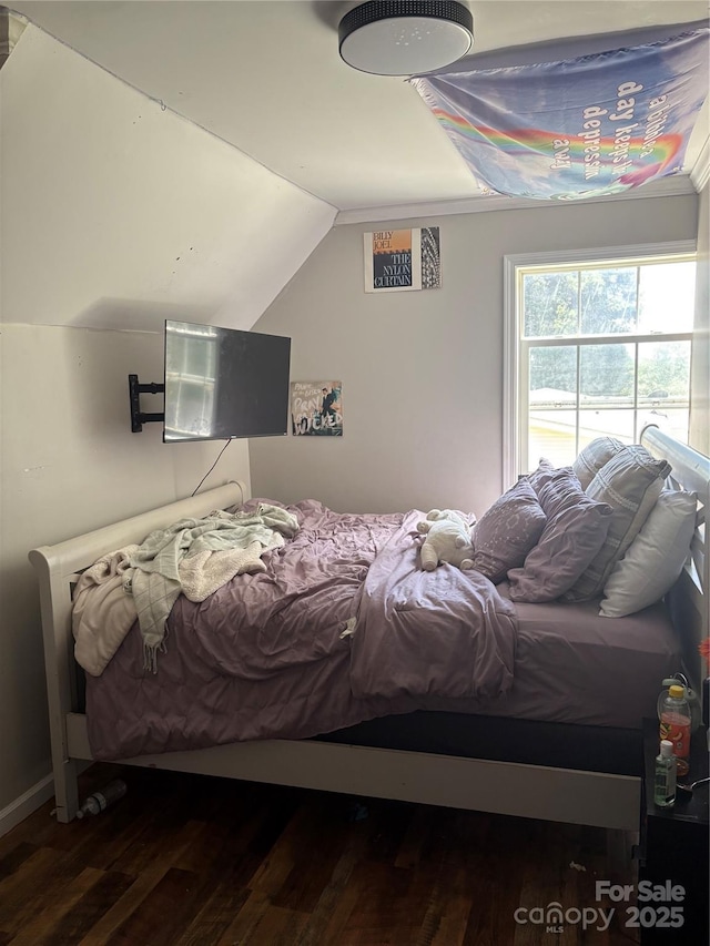 120 Thyme Ln, Statesville, NC 28677 - bedroom with vaulted ceiling and wood finished floors