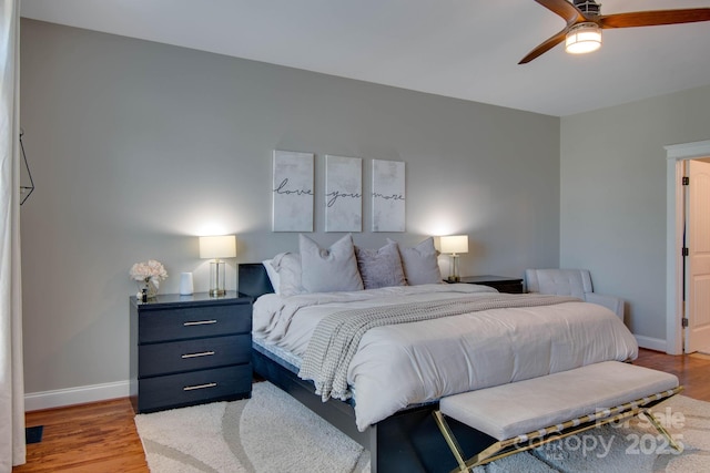 812 Cedar St, Mcadenville, NC 28101 - bedroom featuring light wood-style flooring and a ceiling fan