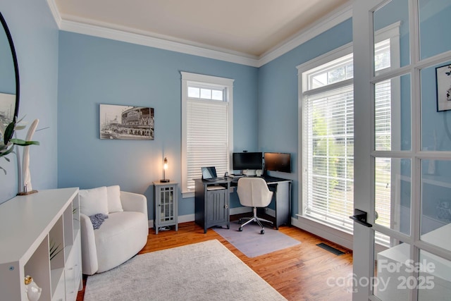 812 Cedar St, Mcadenville, NC 28101 - office space featuring light wood-style floors and ornamental molding
