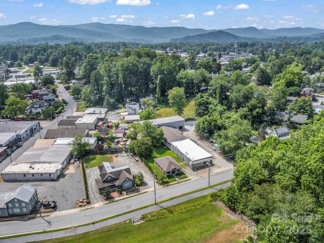 118 Railroad Ave, Brevard, NC 28712 - aerial view of residential area featuring a mountain backdrop