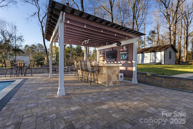 10700 Chestnut Hill Dr, Matthews, NC 28105 - view of patio with an outbuilding