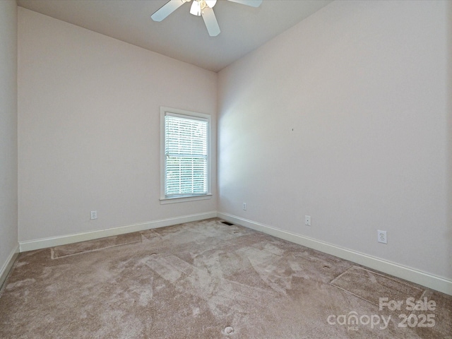 10638 Moss Mill Ln, Charlotte, NC 28277 - carpeted spare room featuring ceiling fan and lofted ceiling