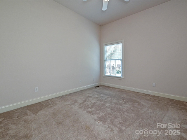10638 Moss Mill Ln, Charlotte, NC 28277 - carpeted empty room featuring ceiling fan and lofted ceiling