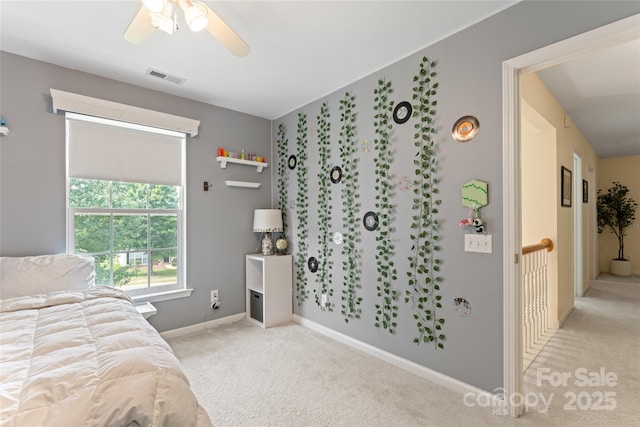 5630 Cambridge Bay Dr, Charlotte, NC 28269 - bedroom featuring light colored carpet and a ceiling fan