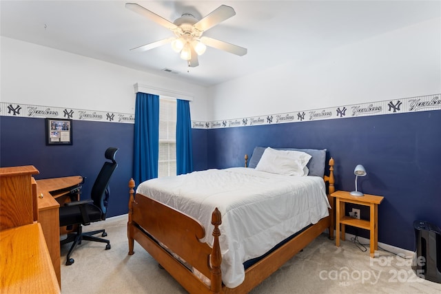 5630 Cambridge Bay Dr, Charlotte, NC 28269 - carpeted bedroom featuring a desk and a ceiling fan