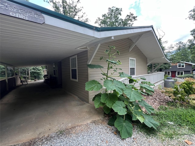 130 Sherwood Dr, Lake Lure, NC 28746 - view of home's exterior with an attached carport and driveway
