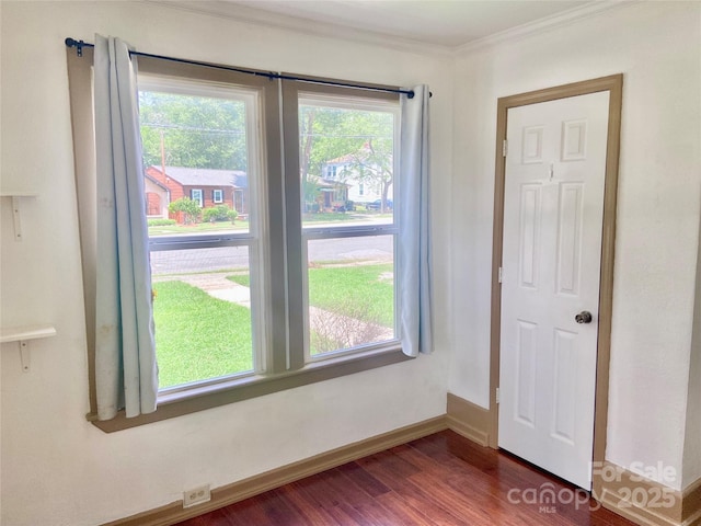 729 Elm St, Salisbury, NC 28144 - unfurnished room with dark wood-type flooring and crown molding