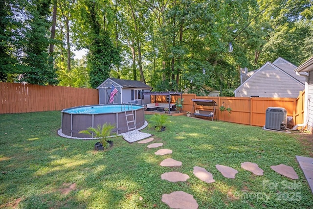 7627 Walnut Wood Dr, Charlotte, NC 28227 - fenced backyard featuring a shed