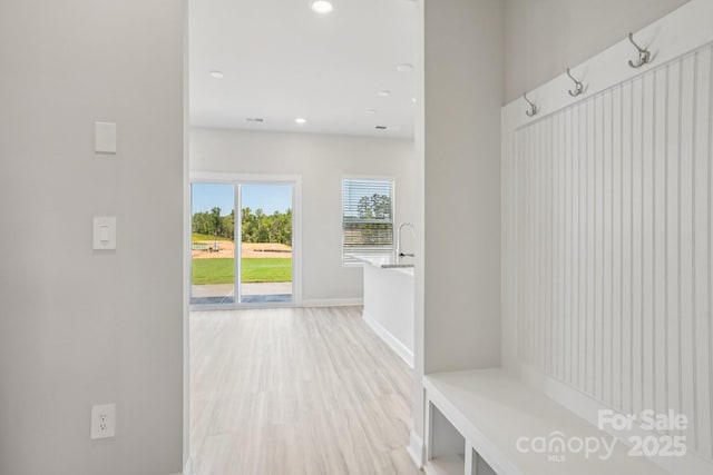 1997 Paddlewheel Dr, Stanley, NC 28164 - mudroom featuring recessed lighting and light wood finished floors