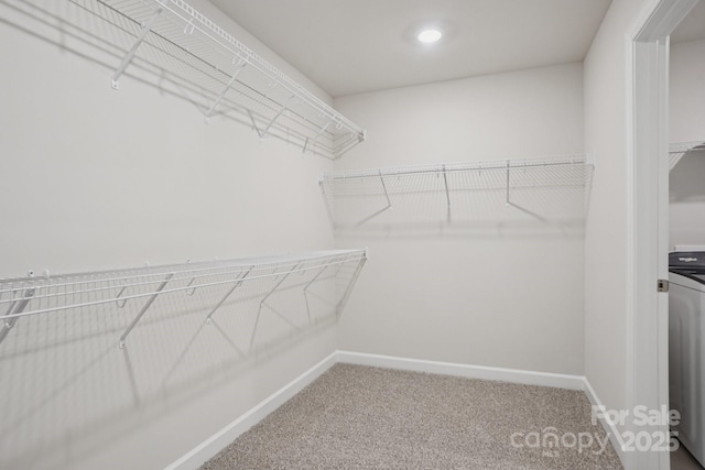 1997 Paddlewheel Dr, Stanley, NC 28164 - walk in closet featuring carpet and washer / dryer
