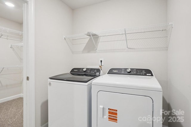 1997 Paddlewheel Dr, Stanley, NC 28164 - washroom featuring washer and dryer and carpet