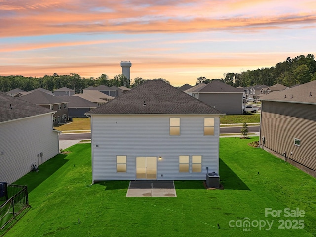 1997 Paddlewheel Dr, Stanley, NC 28164 - back of house featuring a patio, a yard, and a residential view