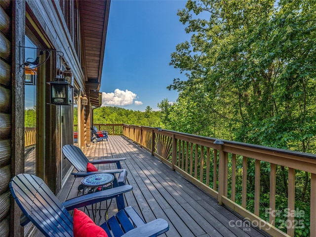 220 Circle Pines Dr, Rosman, NC 28772 - view of wooden terrace