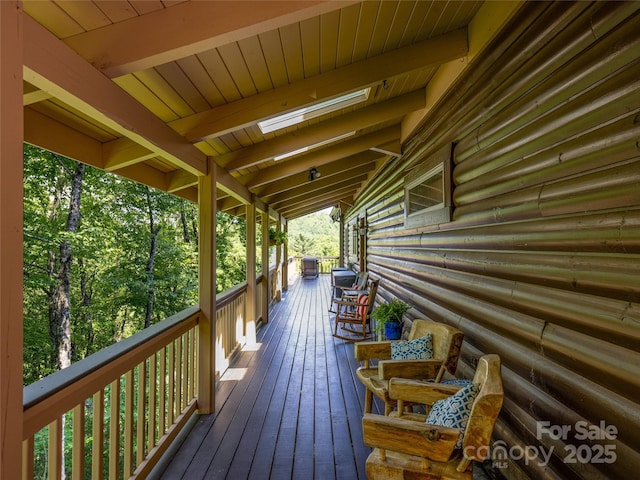 220 Circle Pines Dr, Rosman, NC 28772 - view of wooden porch