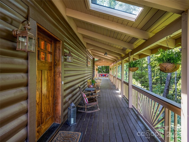 220 Circle Pines Dr, Rosman, NC 28772 - view of wooden porch