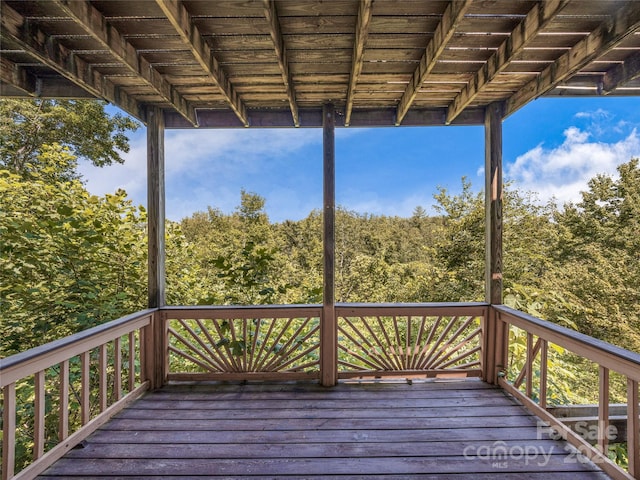 220 Circle Pines Dr, Rosman, NC 28772 - deck with a view of trees