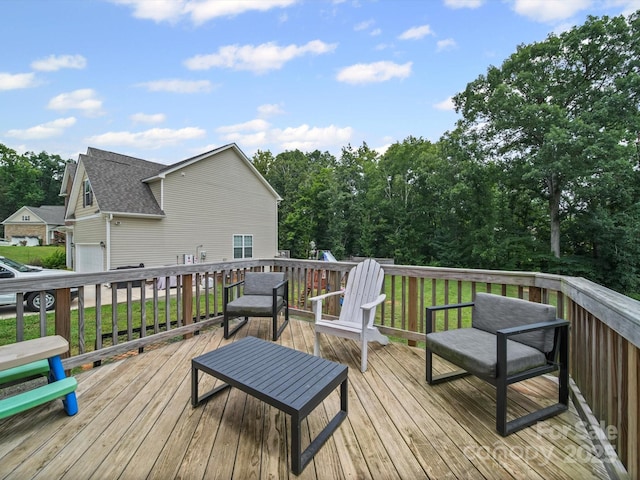 8810 Crape Myrtle Dr, Stanfield, NC 28163 - deck with a garage