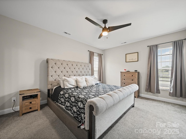 8810 Crape Myrtle Dr, Stanfield, NC 28163 - bedroom featuring light carpet and a ceiling fan