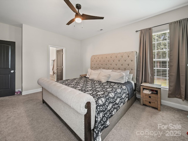 8810 Crape Myrtle Dr, Stanfield, NC 28163 - carpeted bedroom with baseboards and a ceiling fan