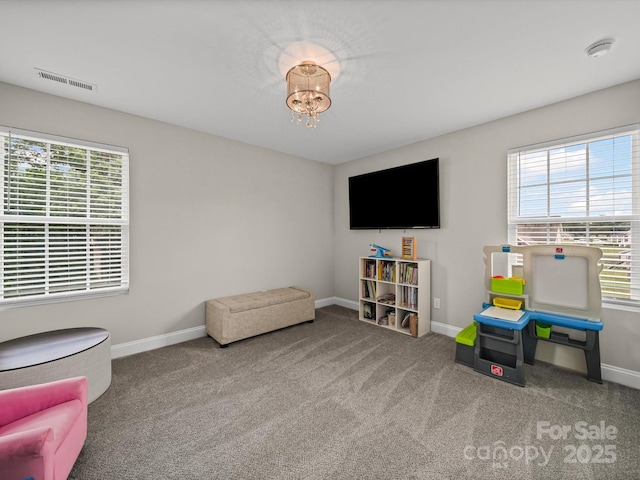 8810 Crape Myrtle Dr, Stanfield, NC 28163 - playroom with healthy amount of natural light and carpet floors